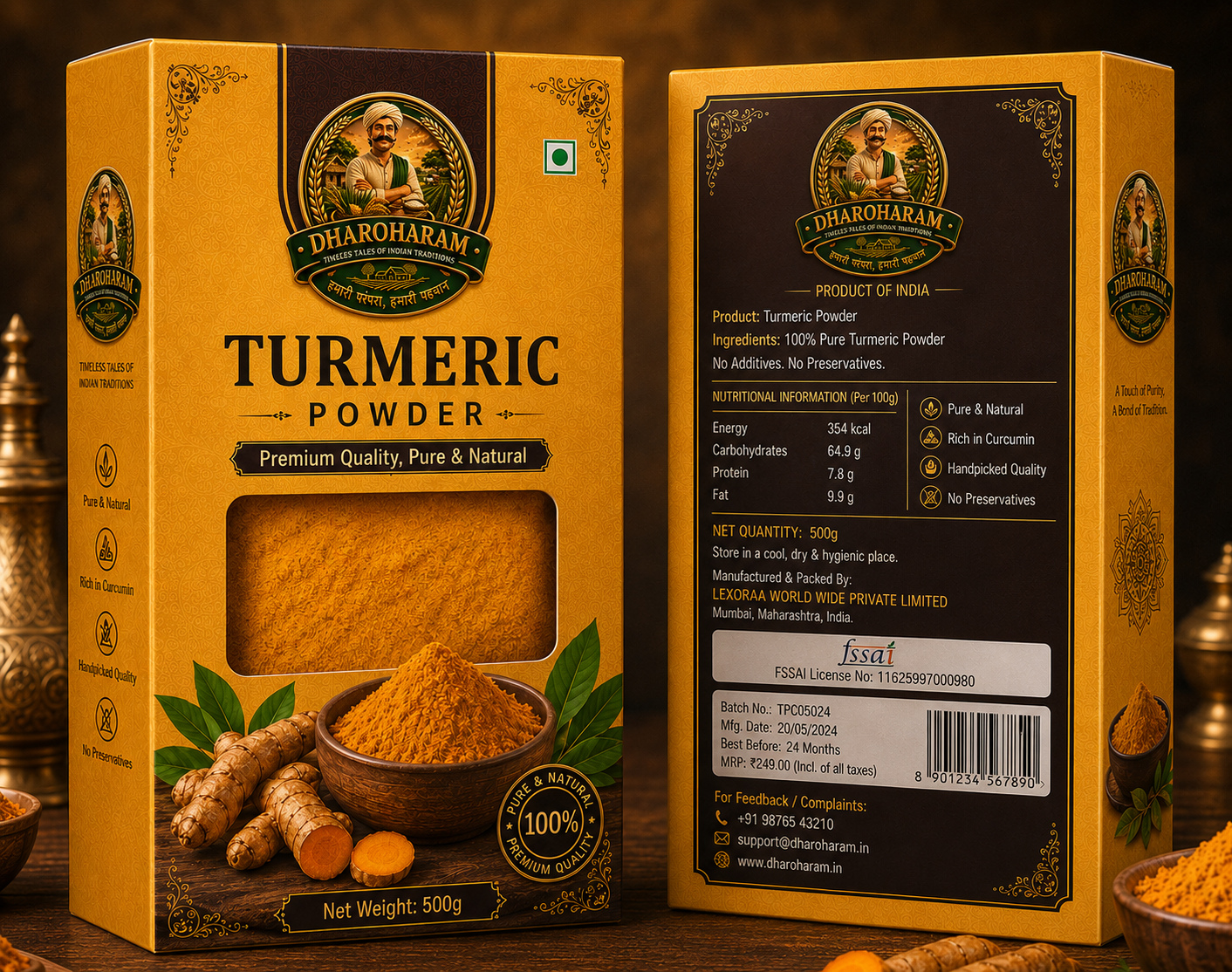 dharoharam turmeric powder 500g dharoharam turmeric powder 500g