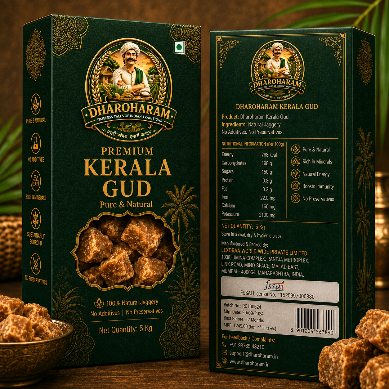 dharoharam premium kerala gud 5kg dharoharam premium kerala gud 5kg