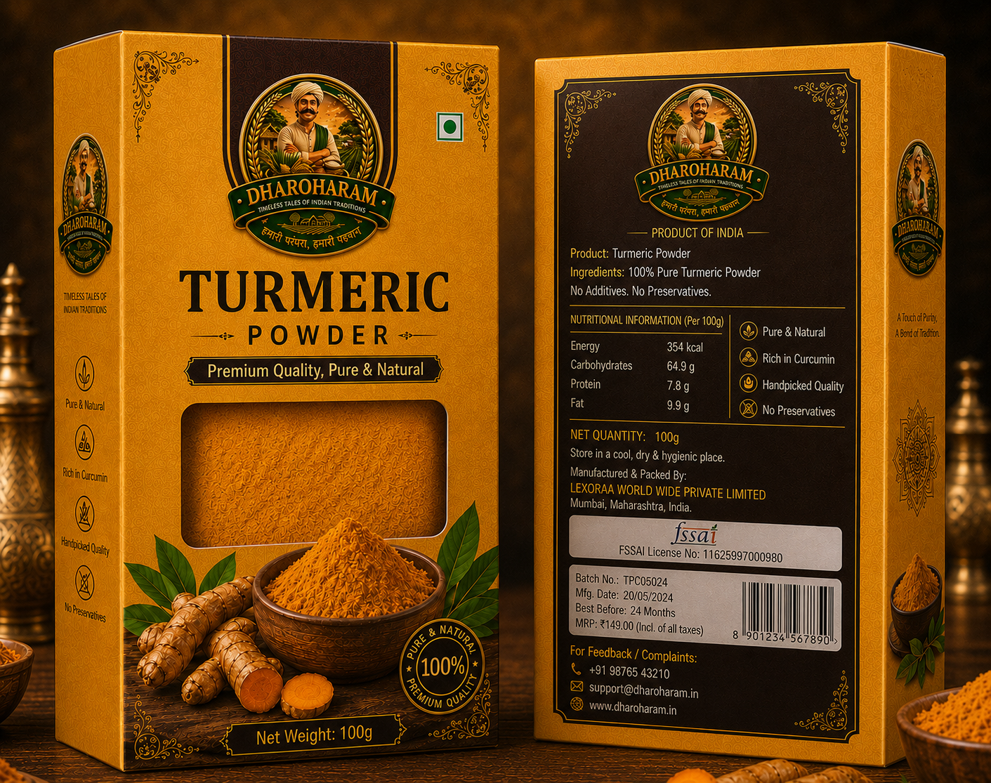 dharoharam turmeric powder 100g dharoharam turmeric powder 100g