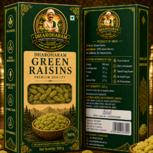 dharoharam premium green raisins 500g