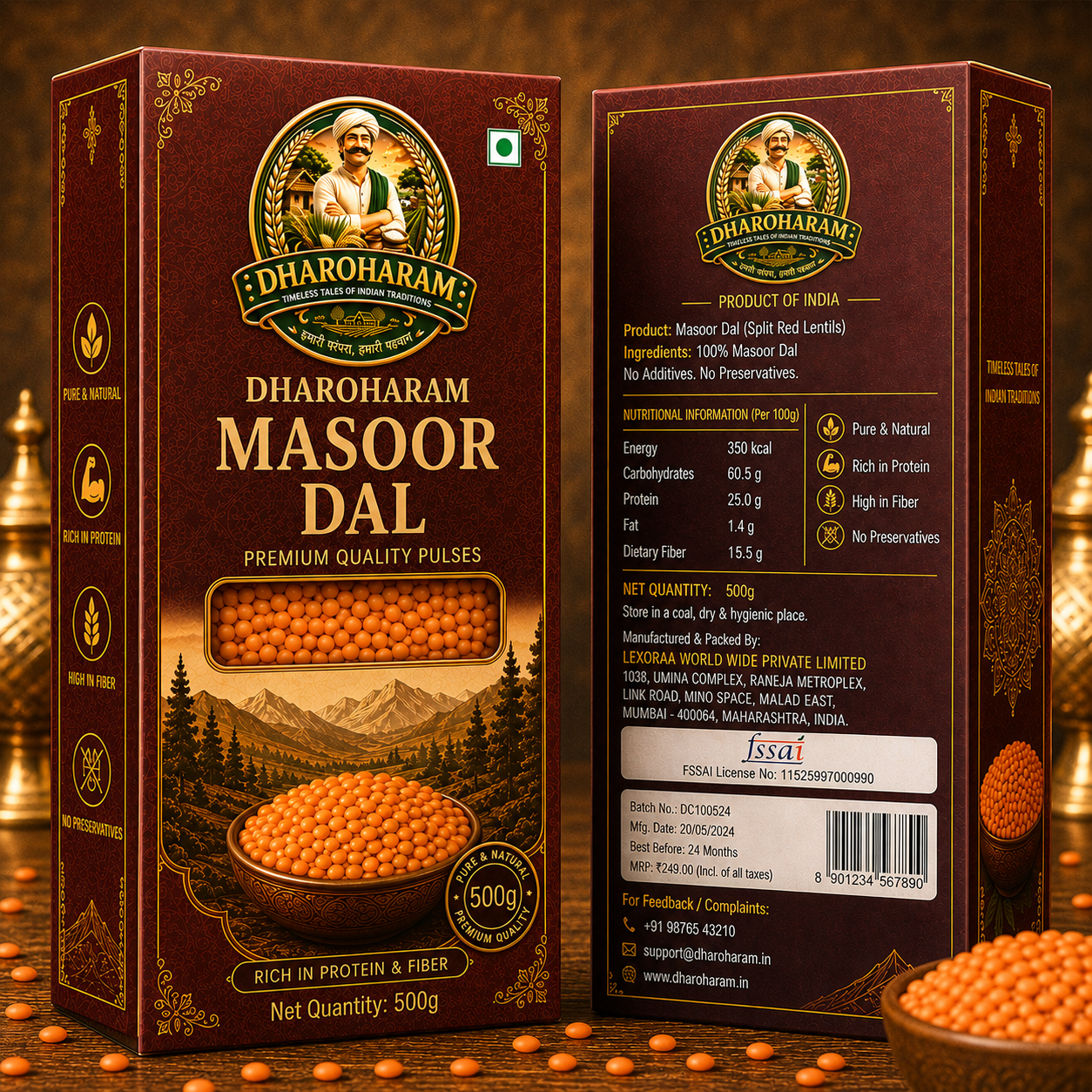 dharoharam premium masoor dal 500g dharoharam premium masoor dal 500g