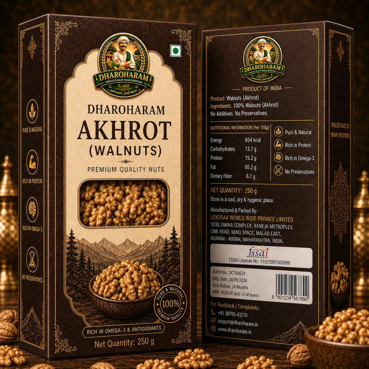 dharoharam premium walnut 250g dharoharam premium walnut 250g