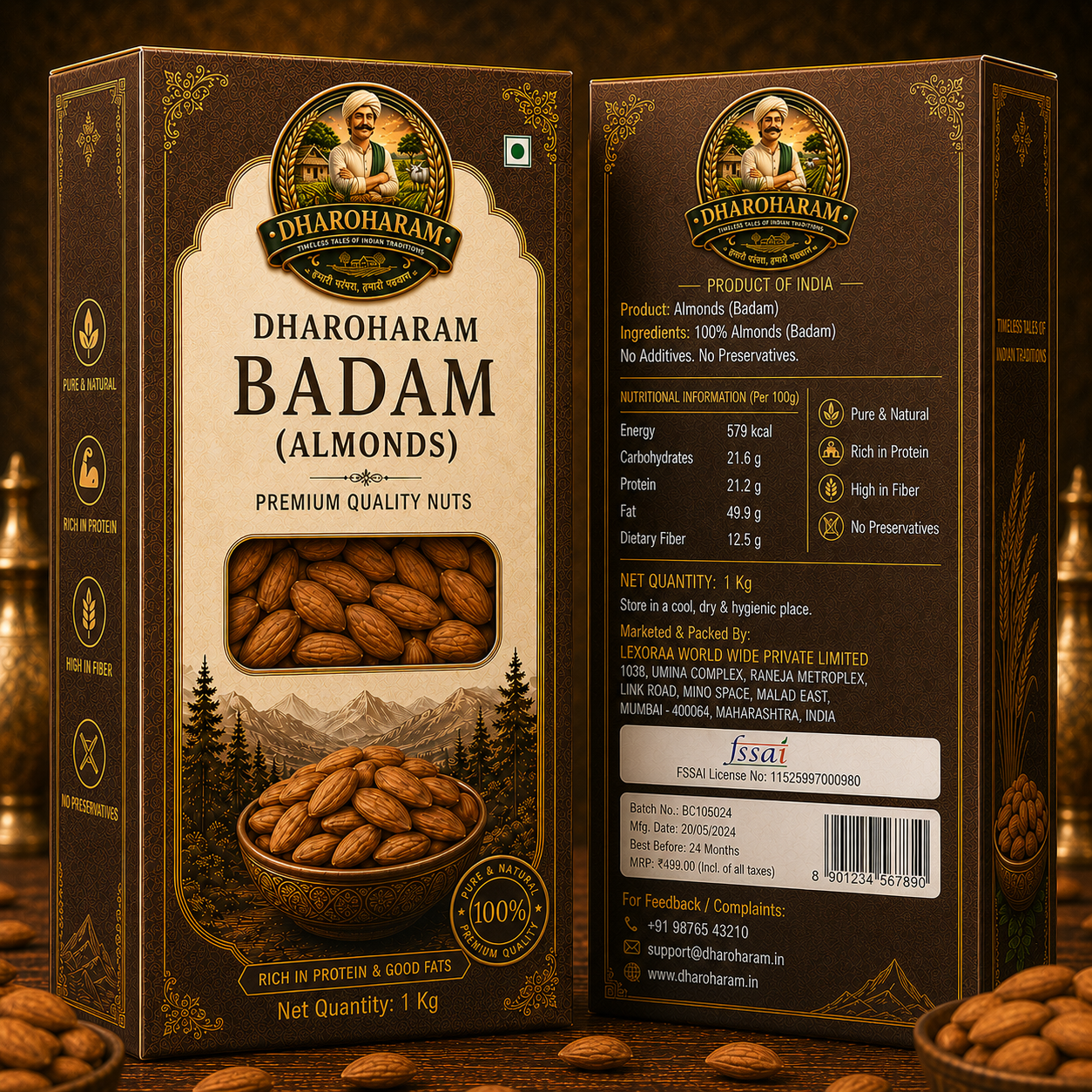 dharoharam premium almonds 1kg dharoharam premium almonds 1kg